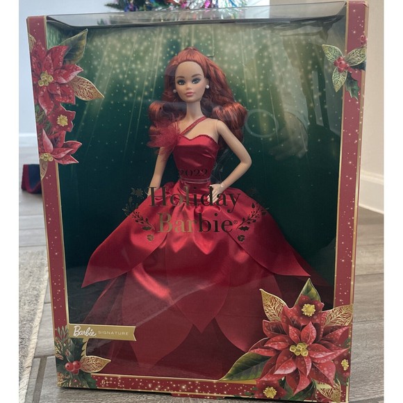 Barbie Signature 2022 Holiday Collectible Barbie Doll (Red Hair) Christmas